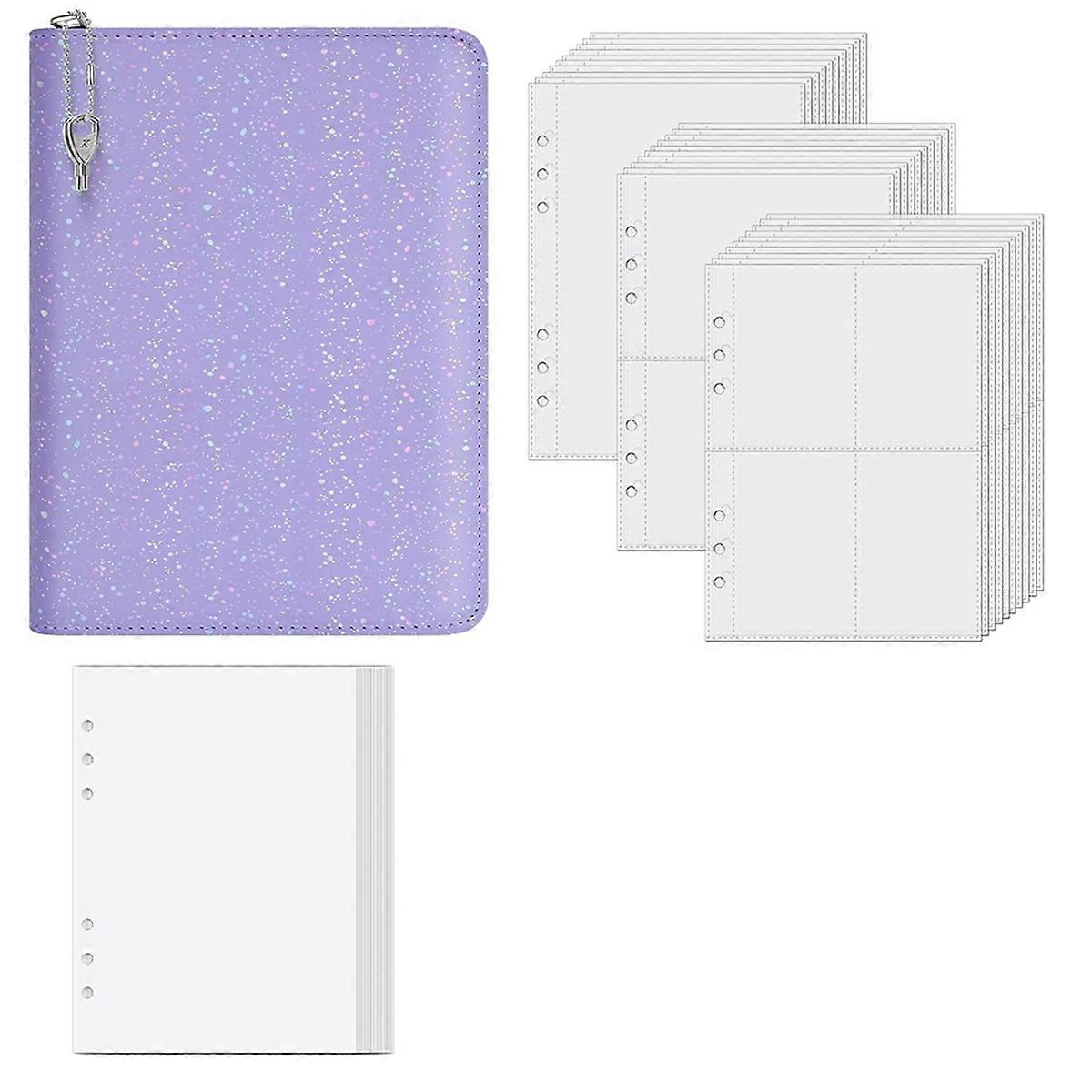 Hardcover Sticker Organizer Binder Reusable A5 Holographic Sticker Book Collecting Album Storage Book with 30 Pages B