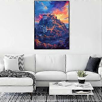 Puzzle per adulti e ragazzi colorato Castell Caernarfon Puzzle per adulti, regalo di compleanno, regali, arte murale - PT 522