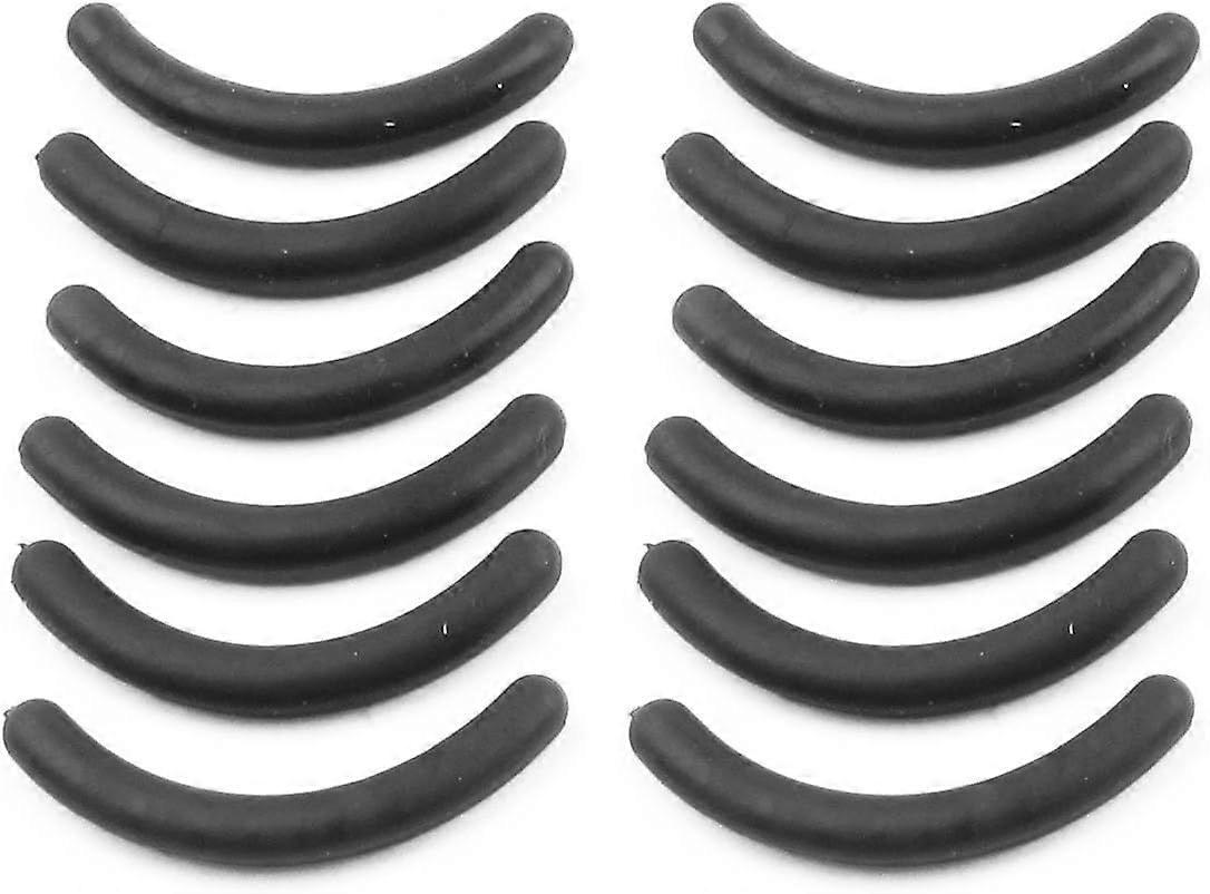 12 Pcs 3.5cm Noir Caoutchouc Maquillage Outil Recourbe-cils Tampons de remplacement pour Dame