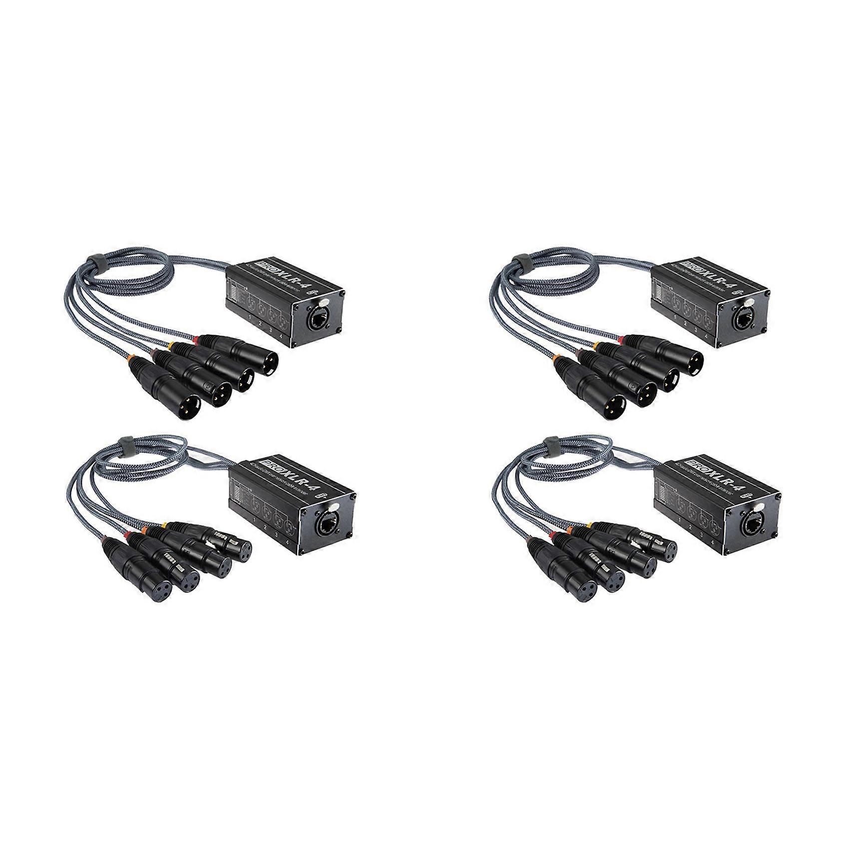 XLR/ to Ethercon RJ45 Cat5/Cat6 Ethernet Extender,Black