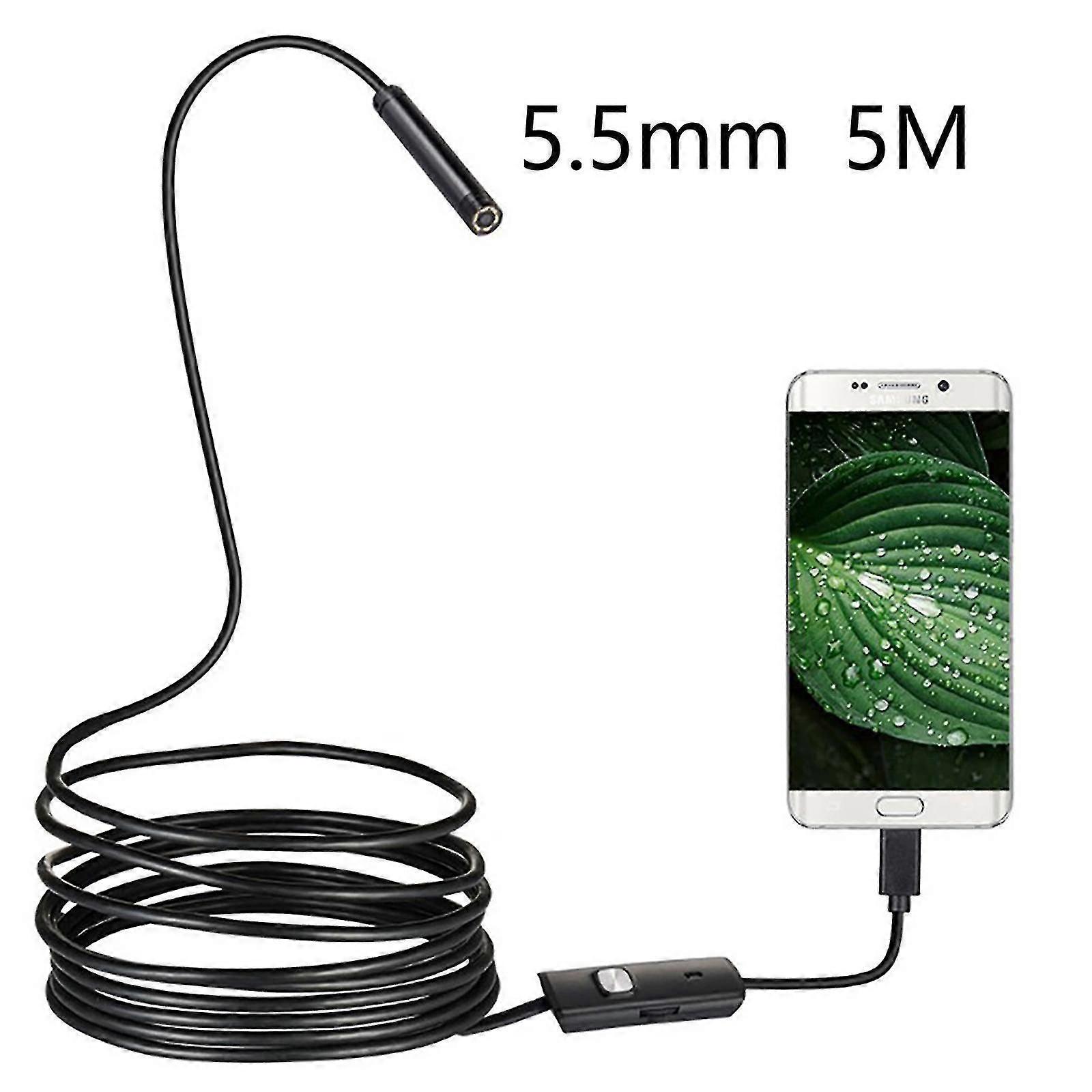 Type C Borescope Usb Inspection Camera Hd,6 Adjustable Led Light