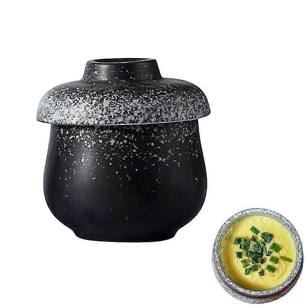 Vintage Porcelain Egg Coddler Cups with Lids, Ceramic Steamed Egg Cooker for Chawanmushi & Soft-Boiled Breakfast