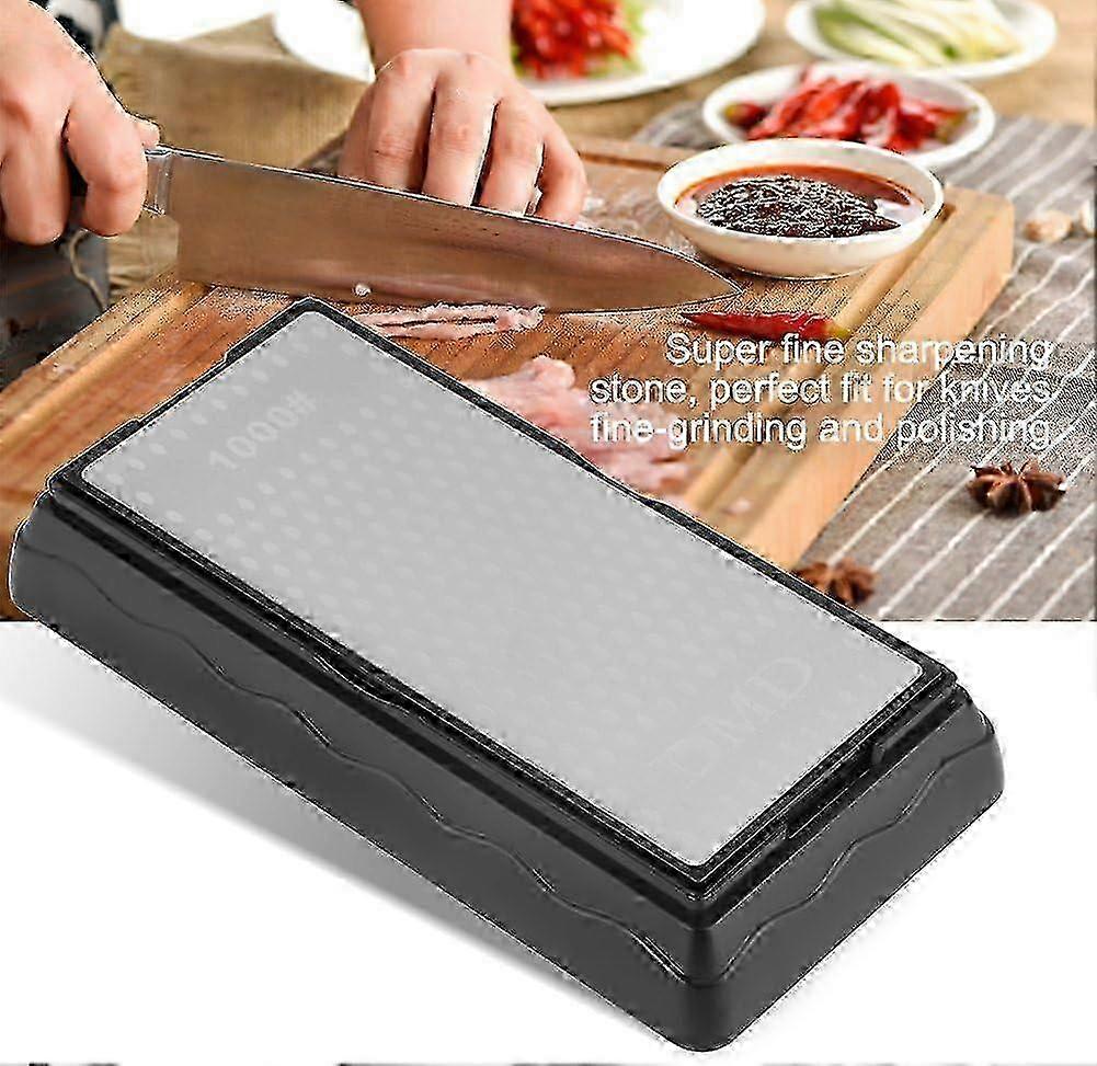 Sharpening Stone,400&1000 Double-Sided Diamond Sharpening Stone Sharpener with Non-Slip Base,150 x 63mm