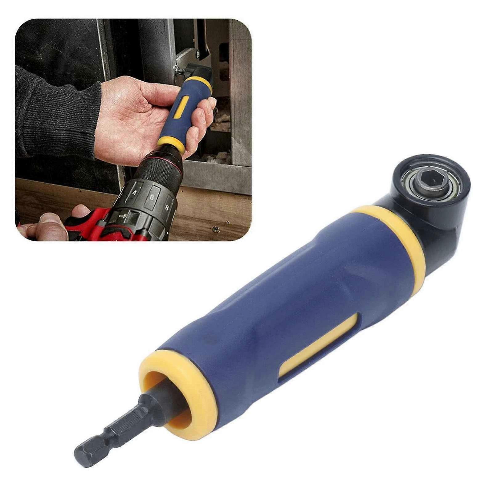 90 Degree Drill Attachment Tool Right Angle Extension Screwdriver Bit Cornerer Socket Adapter