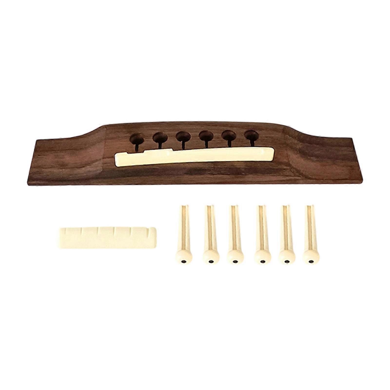 Additional Palisander Auditory Guitar Bridge Screws for Strengthened Tone Stability and Easy String Replacement Multicolor