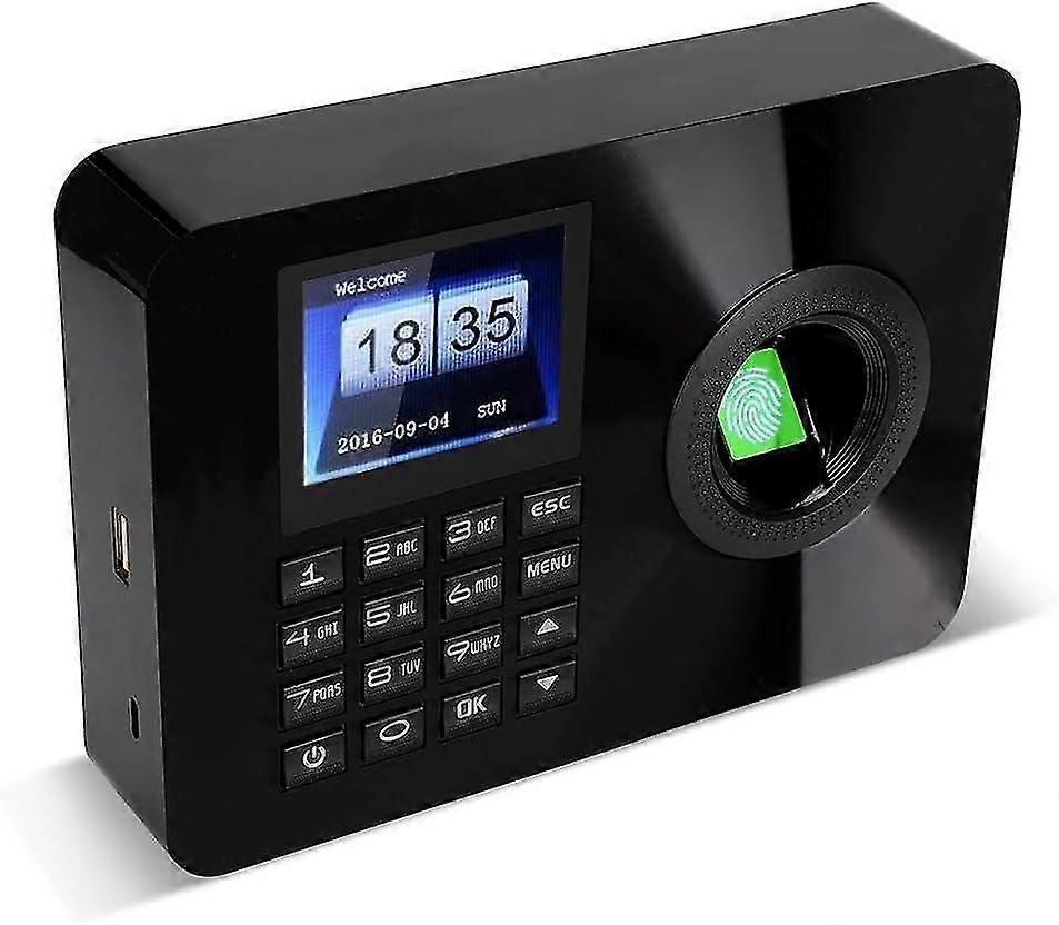 Time Clock, Black Time Attendance Clock Password for Small Business for Office