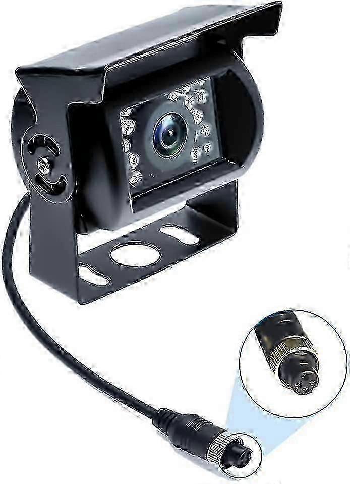 Waterproof Reverse Camera - 4 Pin Connection - Compatible With 12v And 24v Systems - Night Vision For Vehicles, Buses, Trucks, And Caravans