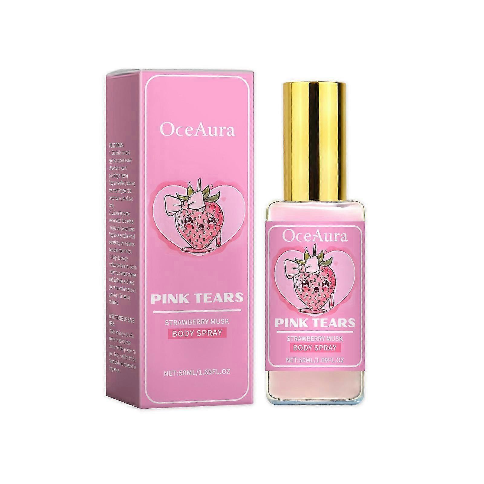 Strawberry Musk Body Spray - Refreshing, Moisturizing Perfume with Long-Lasting Strawberry Fragrance, 50ml | Hydrating, Easy-to-Apply Scent for All-Da