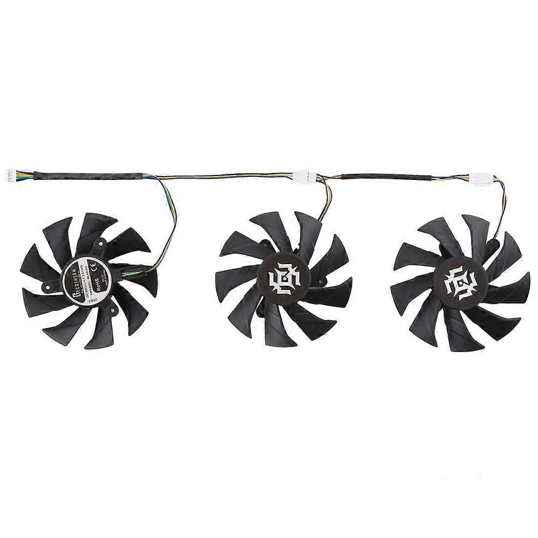3 PCS Graphics Card Cooling Fan For Zotac GTX 1070-8GD5 X-OC