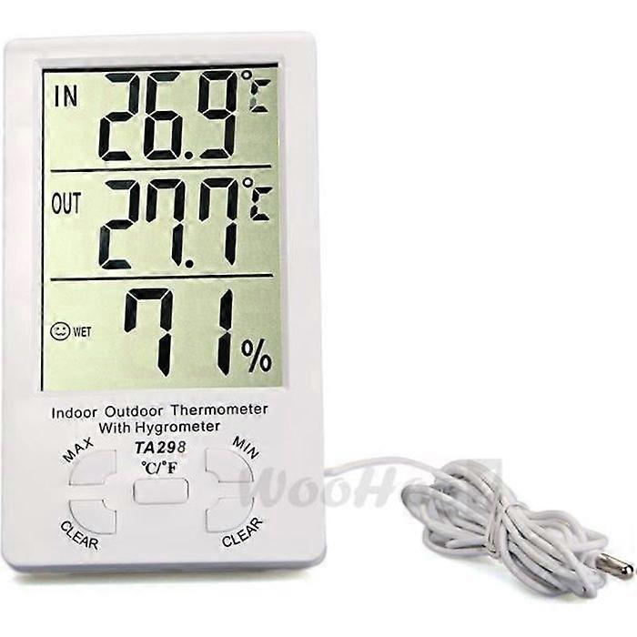 LCD Digital Thermometer Hygrometer Clock Tester Humidity Temperature