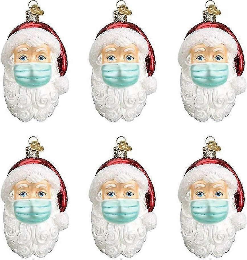 マスク、クリスマスの飾り、クリスマスツリーの飾り付けとペンダントサンタクロース