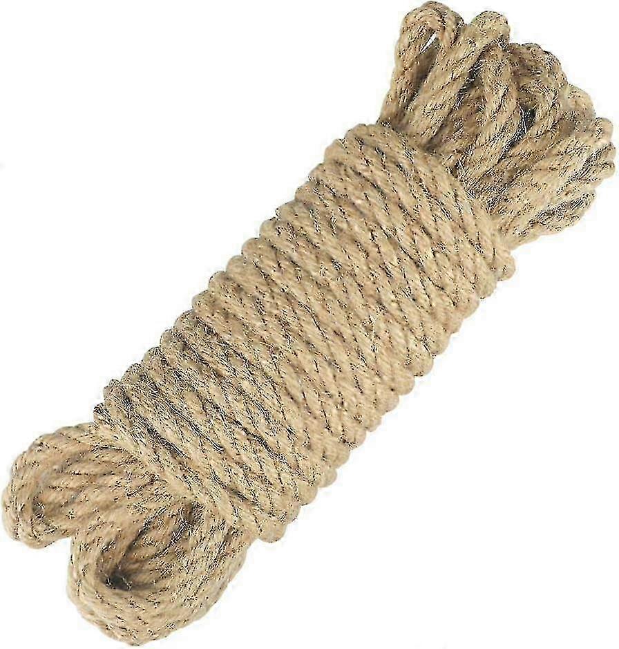 Vintage Style Jute Twine, 10 Meters Length X 8mm Diameter Natural Jute Rope, Multipurpose Craft String For Scrapbooking, Flower Poles, And Gardening 2
