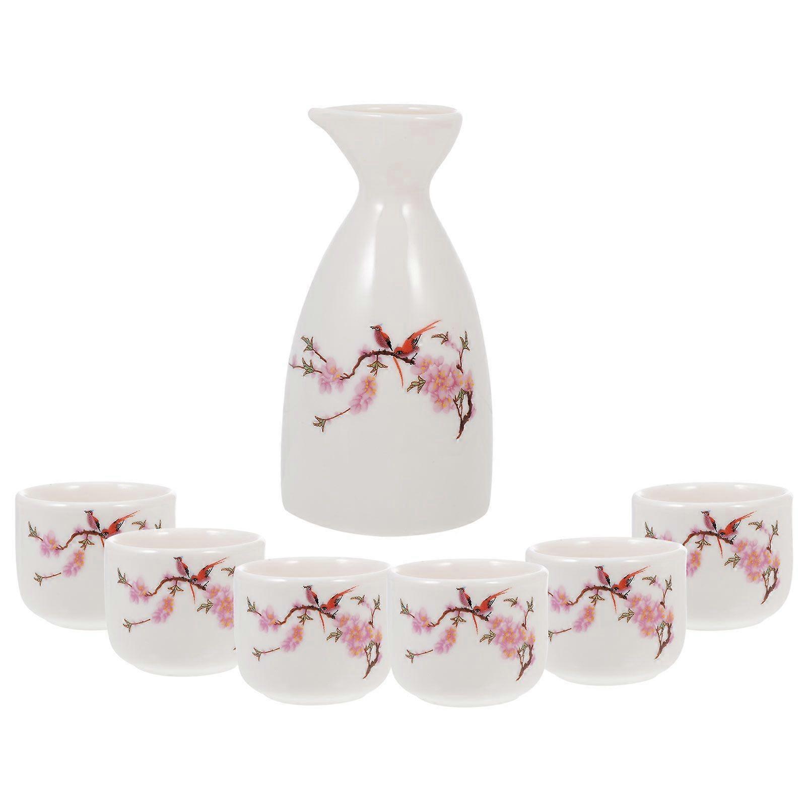 Japanese Style Sake Pot Liquor Holders White Wine Serving Holders Sake Cups