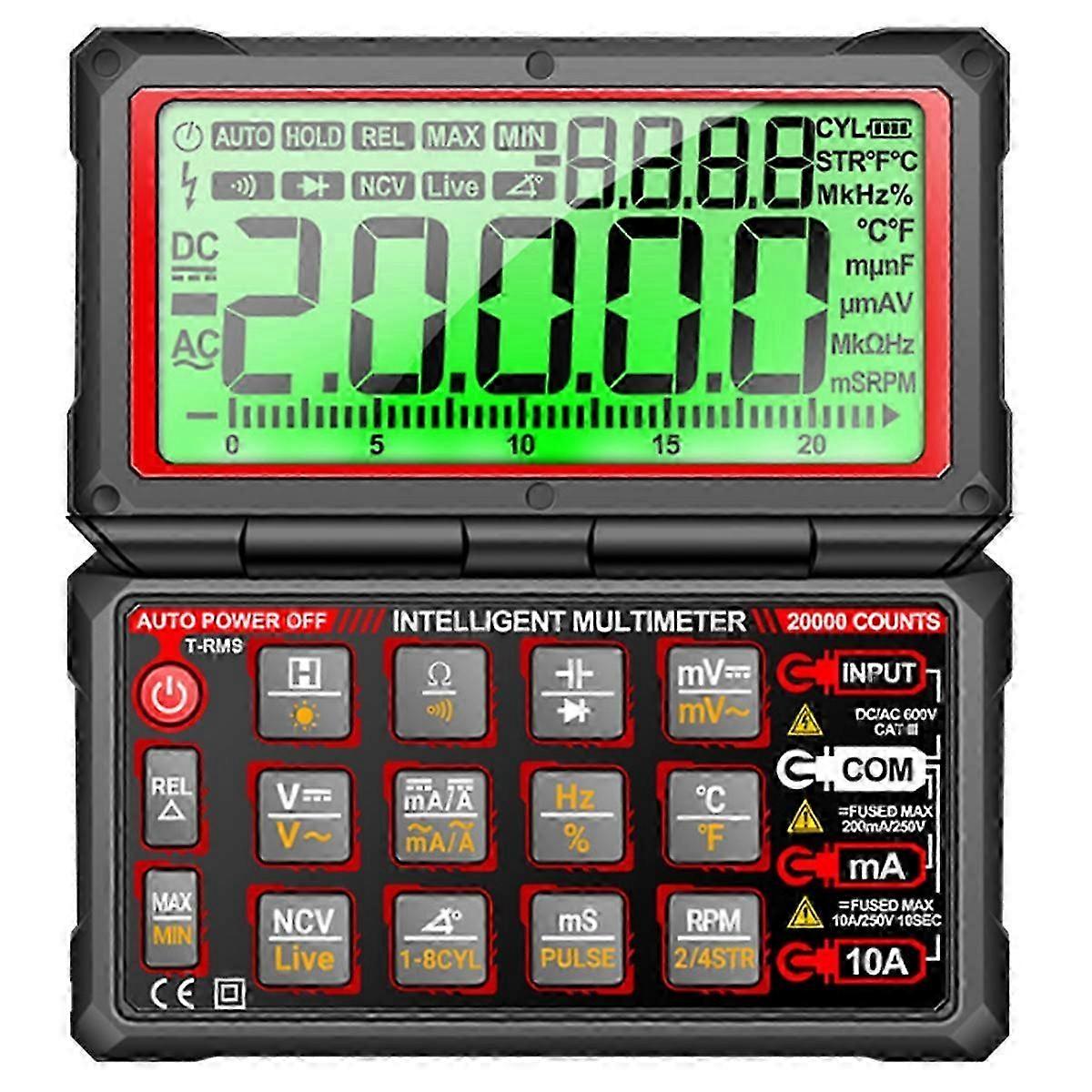 623 Smart Rechargeable Car Multimeter Repair Tester 20000 Count Voltmeter Multitester Meter Tools