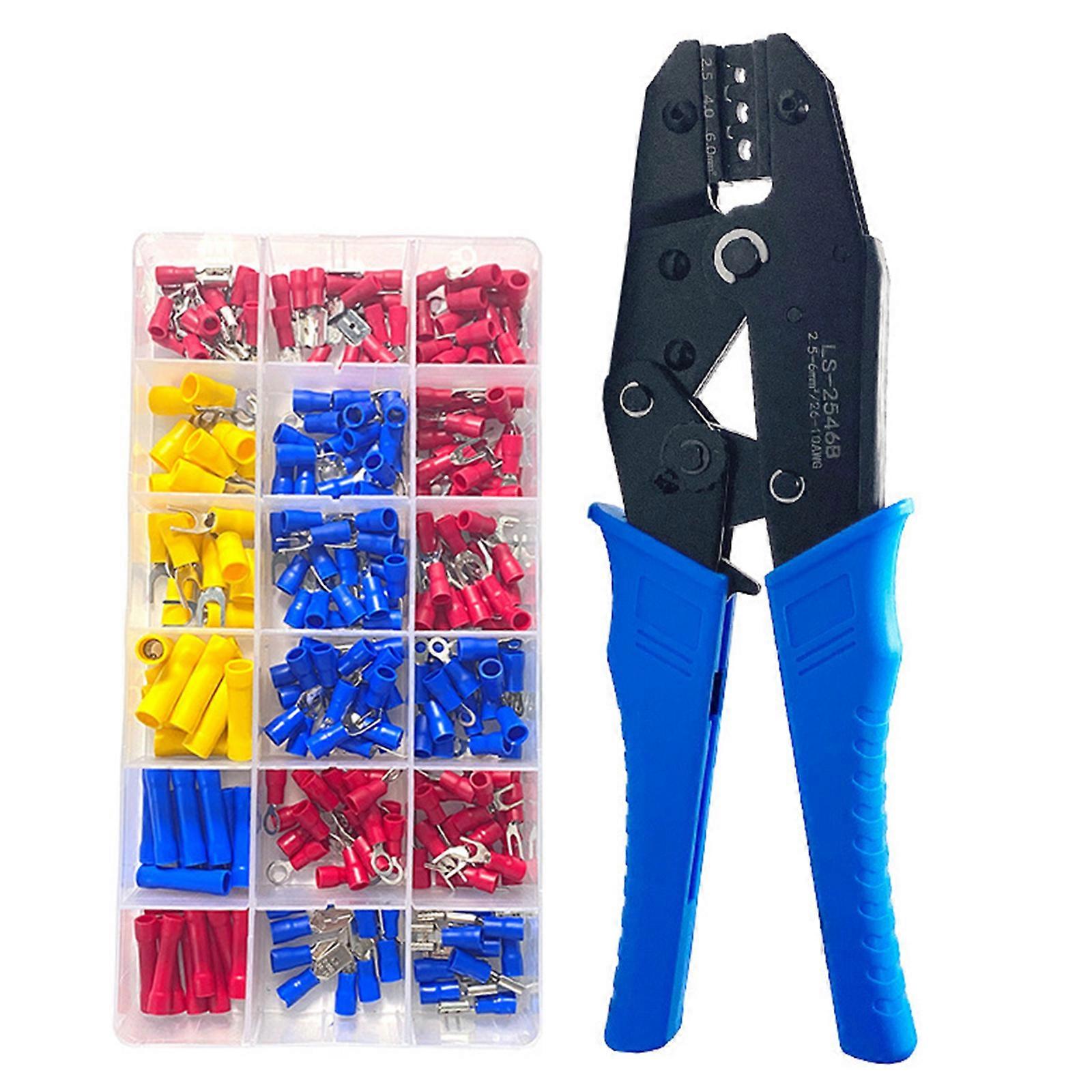 Professional Ratcheting Cable Crimper With Locking System LS2546B For Not Welded Conductivity Wire Terminals Multicolor