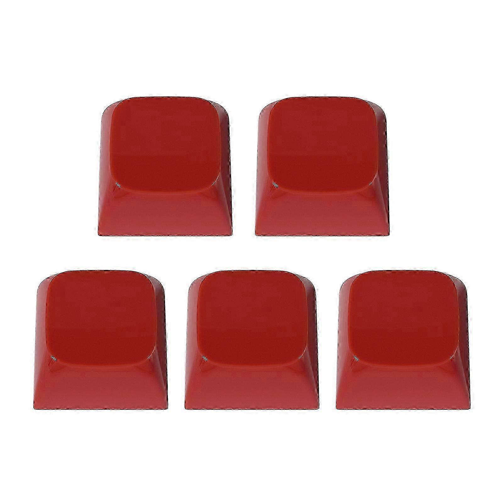 5pcs XDA Keycaps Quality PC Jade Like Finish Keycaps Smooth Texture for Mx Switches Mechanical Keyboard Accuracy Layouts Red z