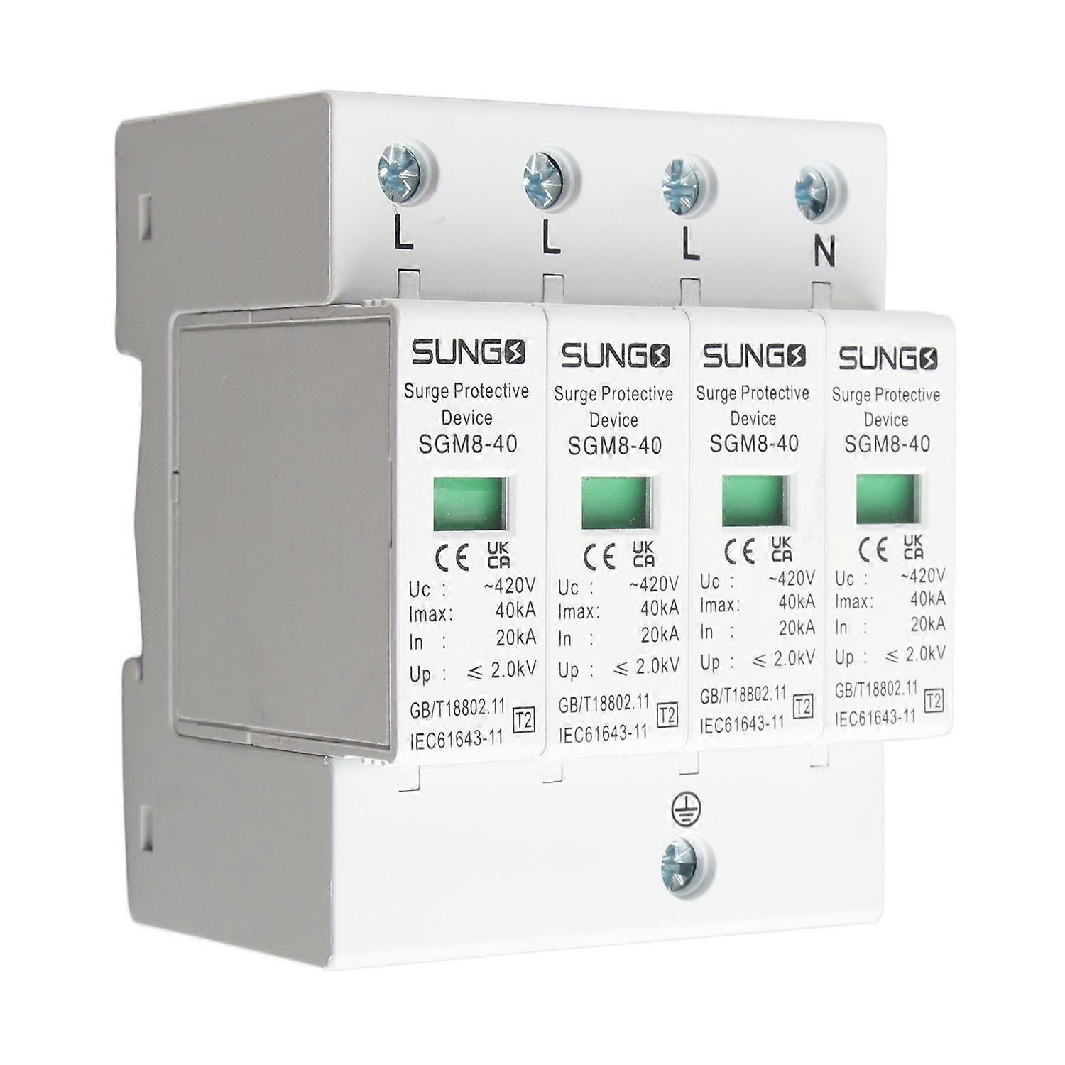 4P 40KA House Surge Din Rail Lowvoltage Protector Arrester Device for Thunder Protection