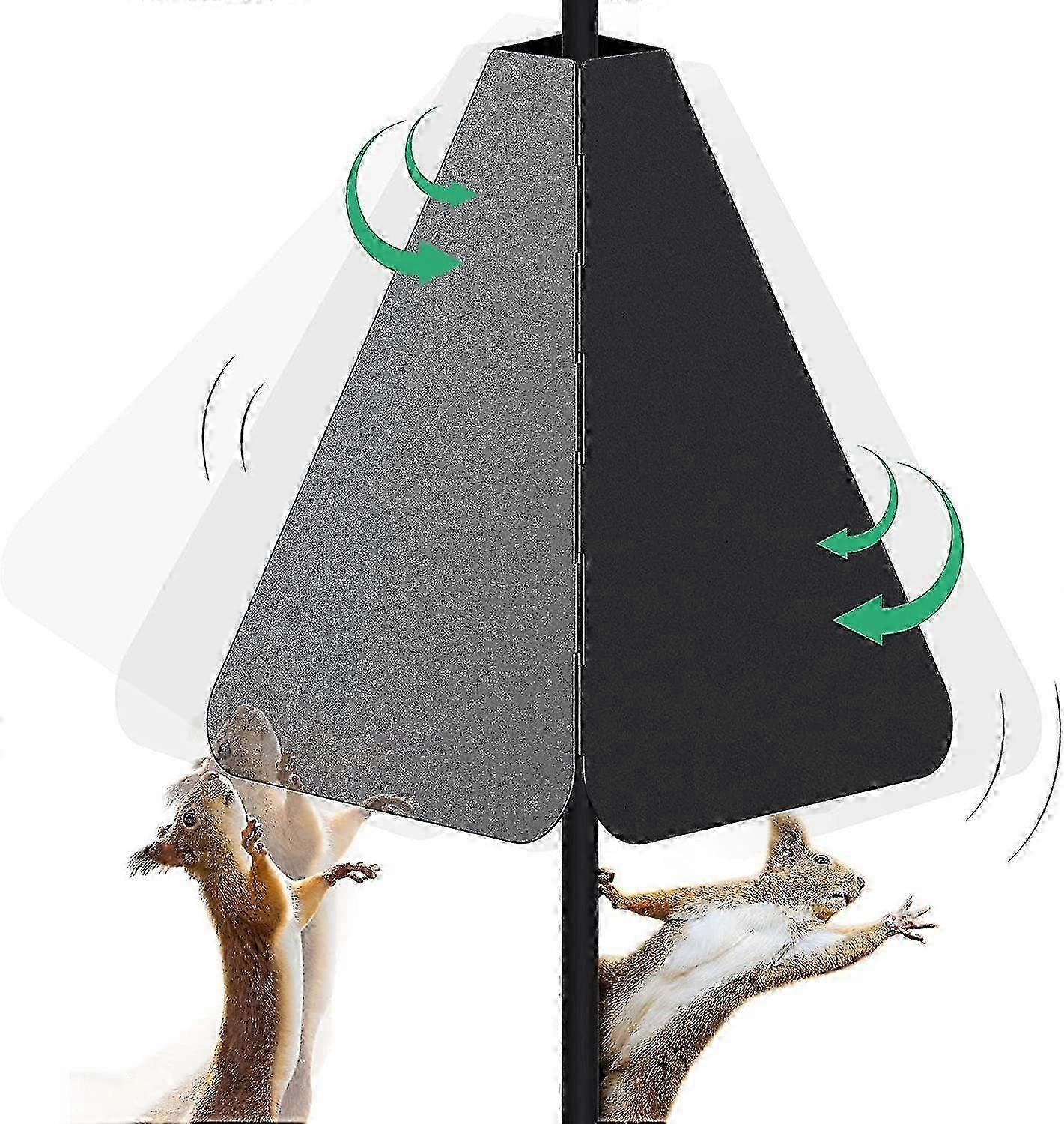 Squirrel Baffle with Dual Defense, Squirrel Proof for Bird Feeder Pole Outside, Bird Food House Squirrel Guard for Shepherd Hook