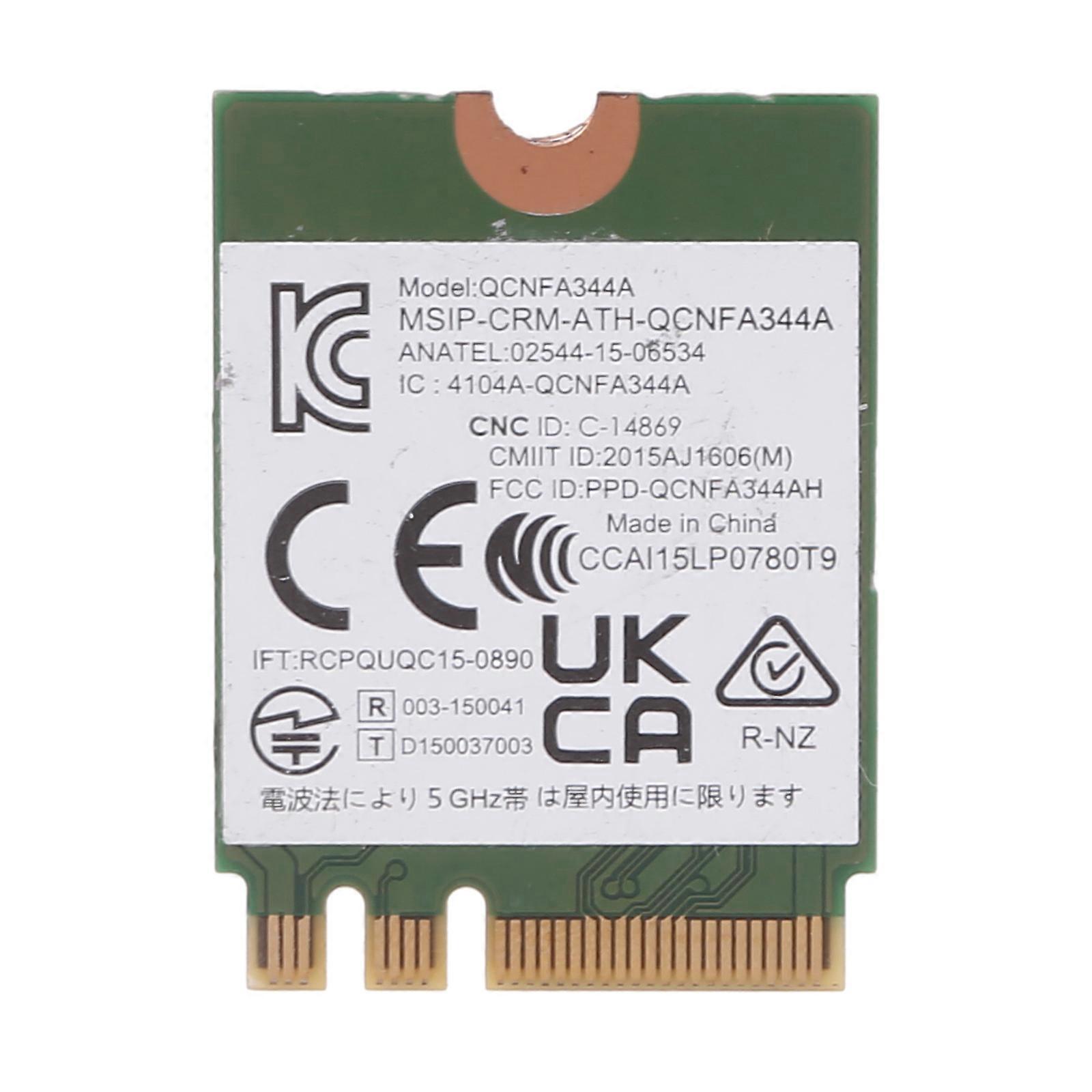 Wireless Card for Atheros NFA344A QCNFA344A NGFF M.2 433Mbps 802.11AC Bluetooth4.1 Dual Band WiFi Network Card Multicolor