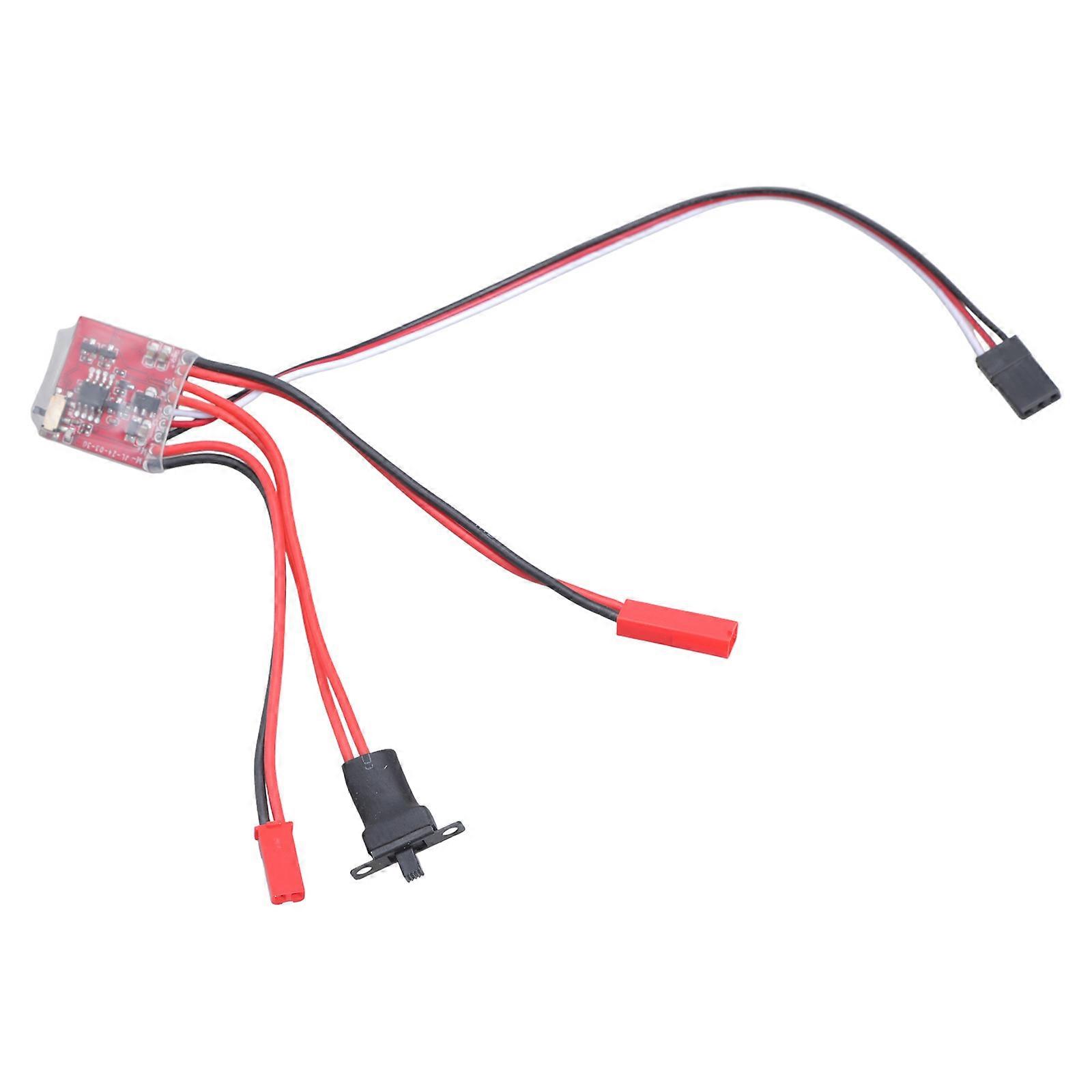 Two-Way 30A ESC Mini Brushed Electric Speed Controller for RC 1/16 1/18 Car Model Toy for Children Playing Accessory Multicolor