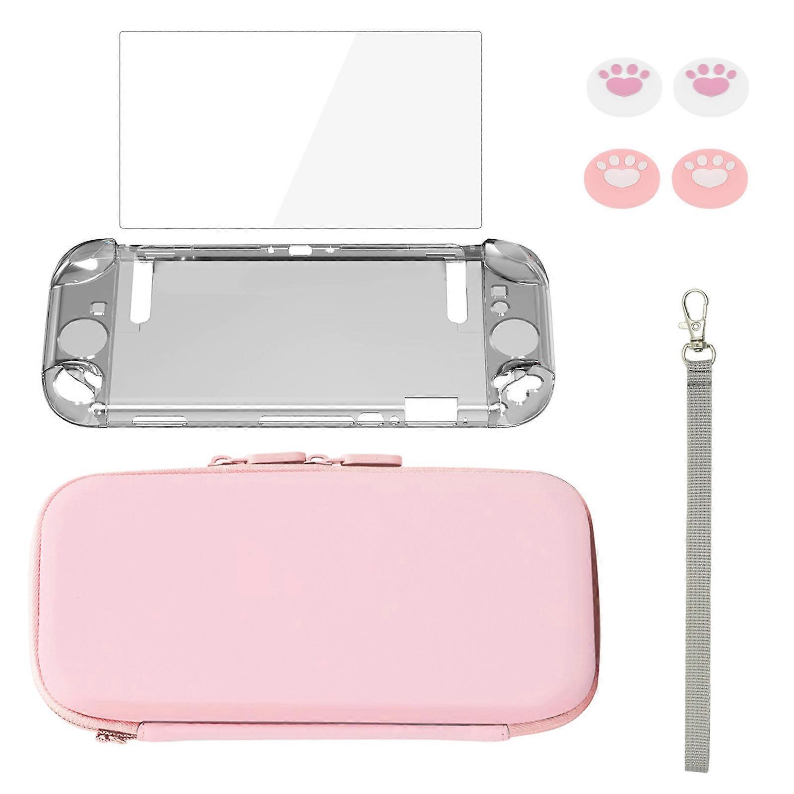 Gaming Console Protective Guard Shockproof Case Controller Covers Screen Protector Joystick Caps Set for Handheld Device Multicolor