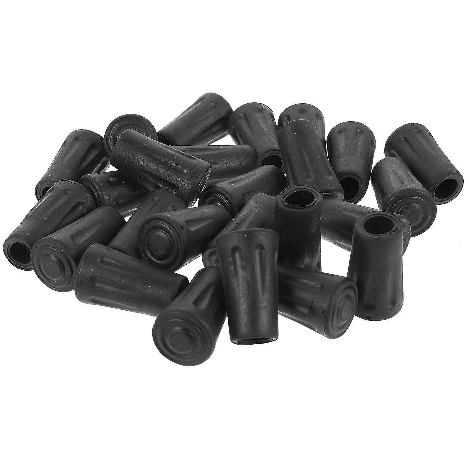 Hiking Pole Tip Replacement Rubber Tips for Walking Sticks 48Pcs Pack