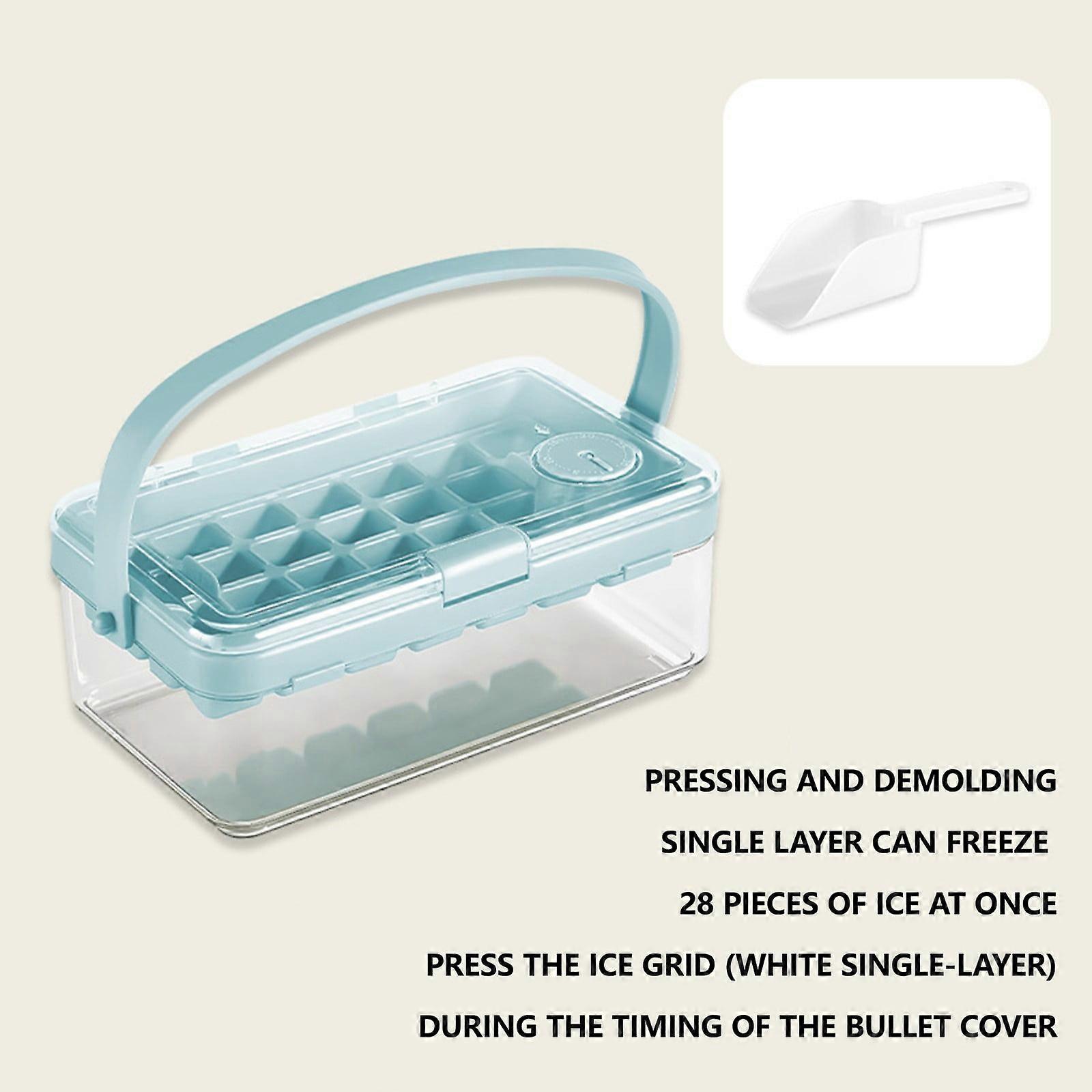 YiFudd Press The Single And Double-layer Ice Block Of The Ice Box Hold A Large Capacity Ice Storage Box With A Lid And Ice Cells