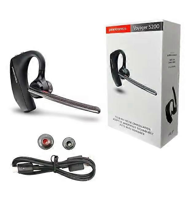 Poly Plantronics Voyager 5200 Bluetooth Wireless Headset Noise Reduction Business Earphone Software-Enabled Windsmart Technology