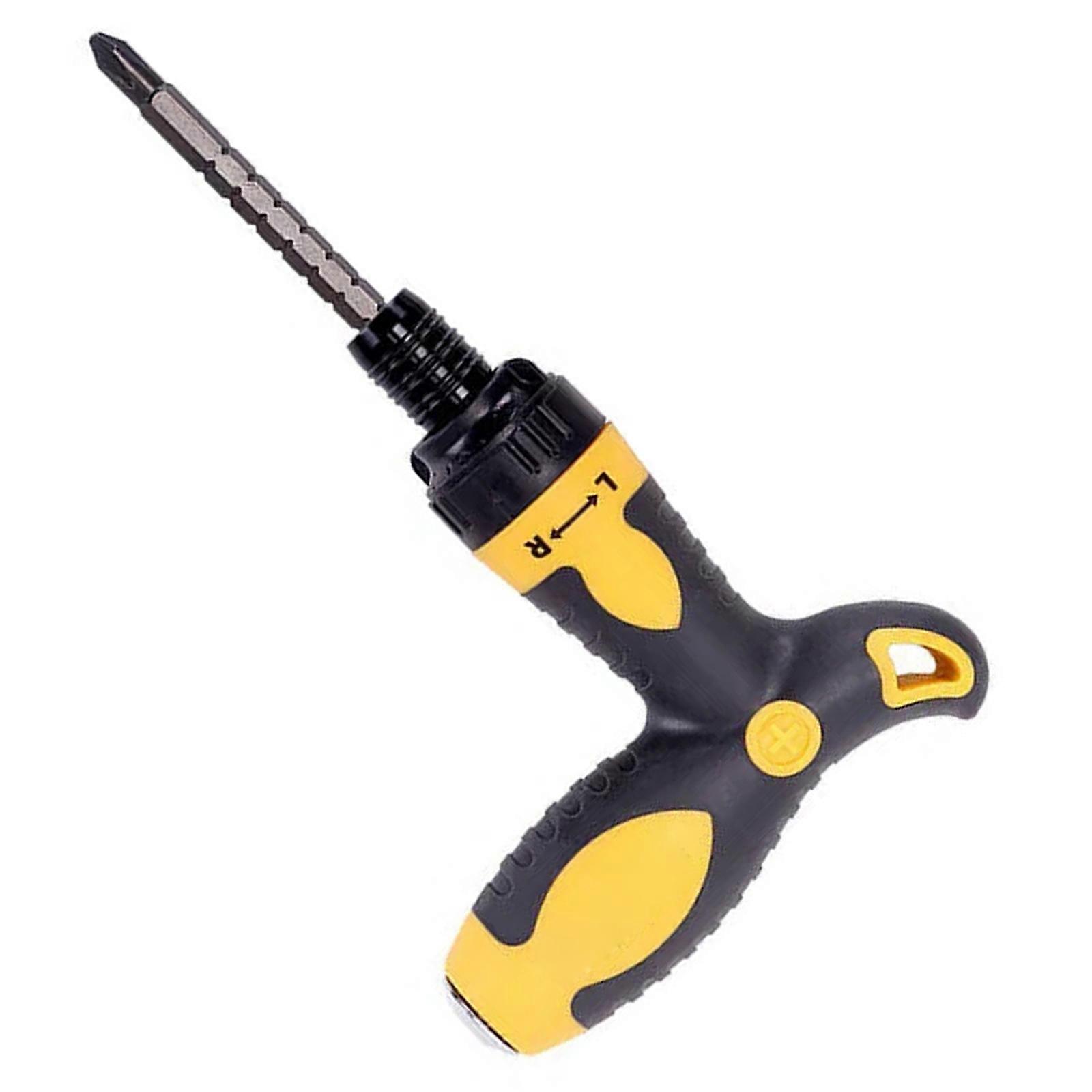 2 in 1 Slotted Screwdrivers Ratchet Screwdrivers Flat Tip Cross Screwdrivers Magnetic 2 Head Bit Multicolor