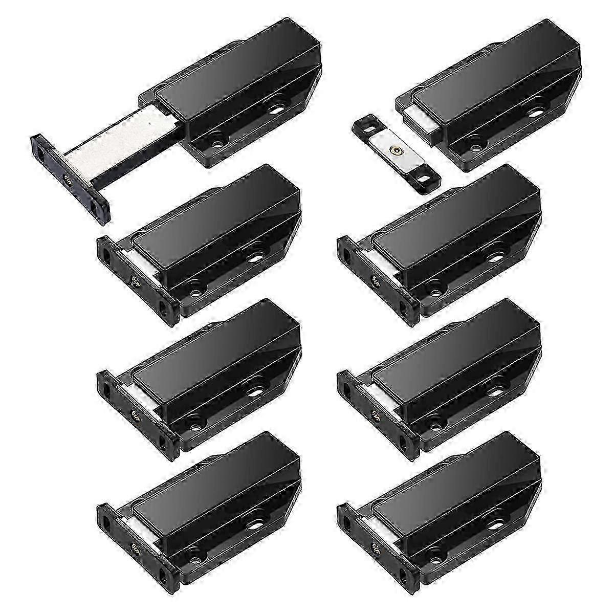 Magnetic touch latch for cabinets - 8 pack push release hardware