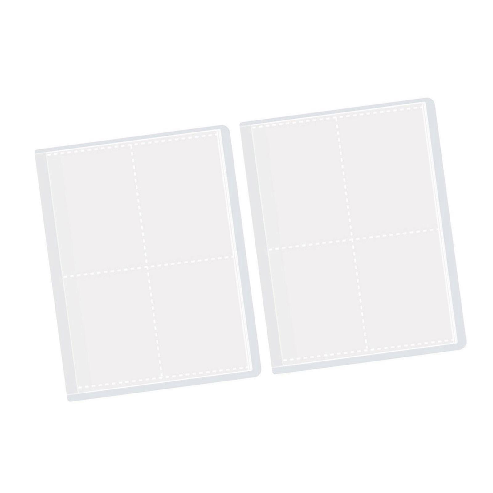 2xTransparent Insert Page File Organizer Bag with/without Snap-fastener for Secure Storage and Easy Retrieval of Files Multicolor