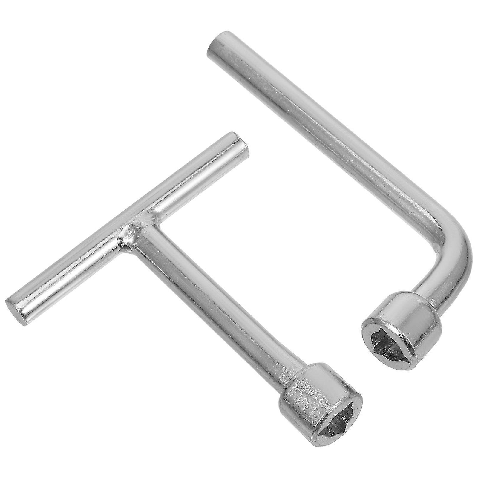 2pcs Heavy Duty Stainless Steel Triangular Socket Key for Electrical Cabinet Water Meter and Elevator Door