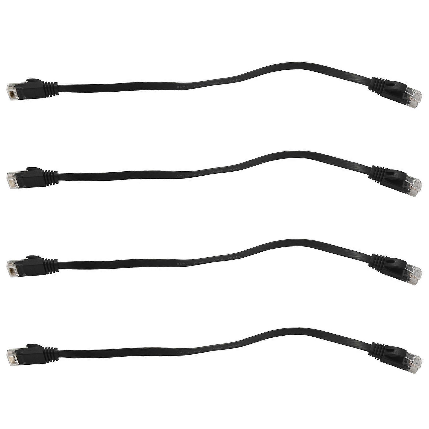 24 Pcs 1 Ft Flat Internet Network Cable Solid Cat6 High Speed Patch Lan Wire with Snagless Rj45 Connectors