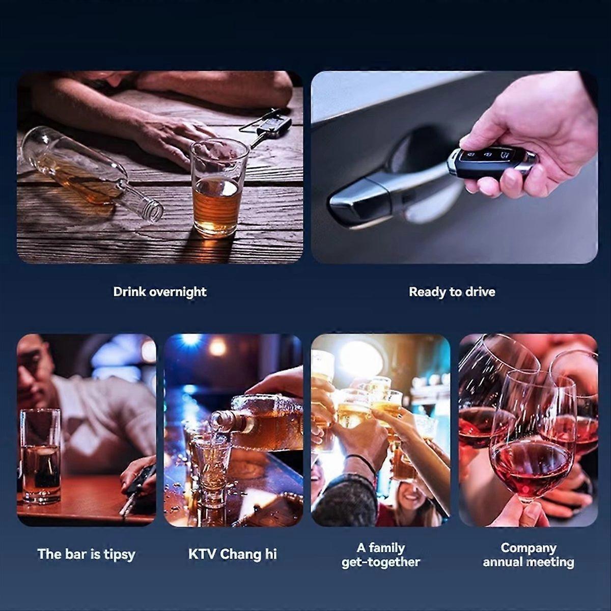  Digital Alcohol Tester Sound and Light Alarm Alcohol Tester