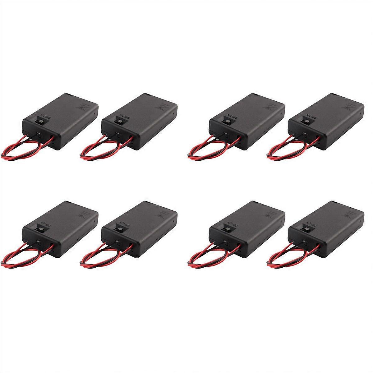 2 x 3 x AAA 4.5V Battery Holder Case Box Wired ON/OFF Switch w Cover