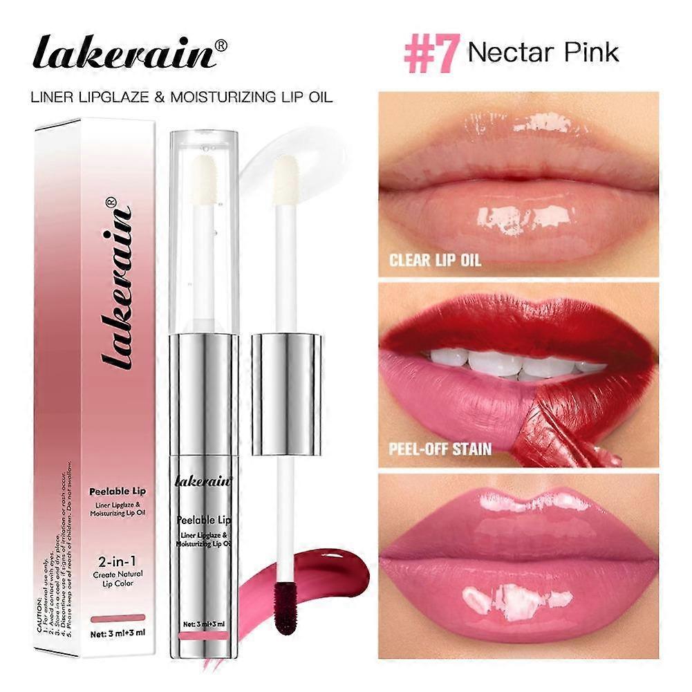 Dual-Ended Peel-Off Lip Gloss And Colorant Set 3ml 3ml Long Lasting Waterproof Matte Glossy Lip Makeup
