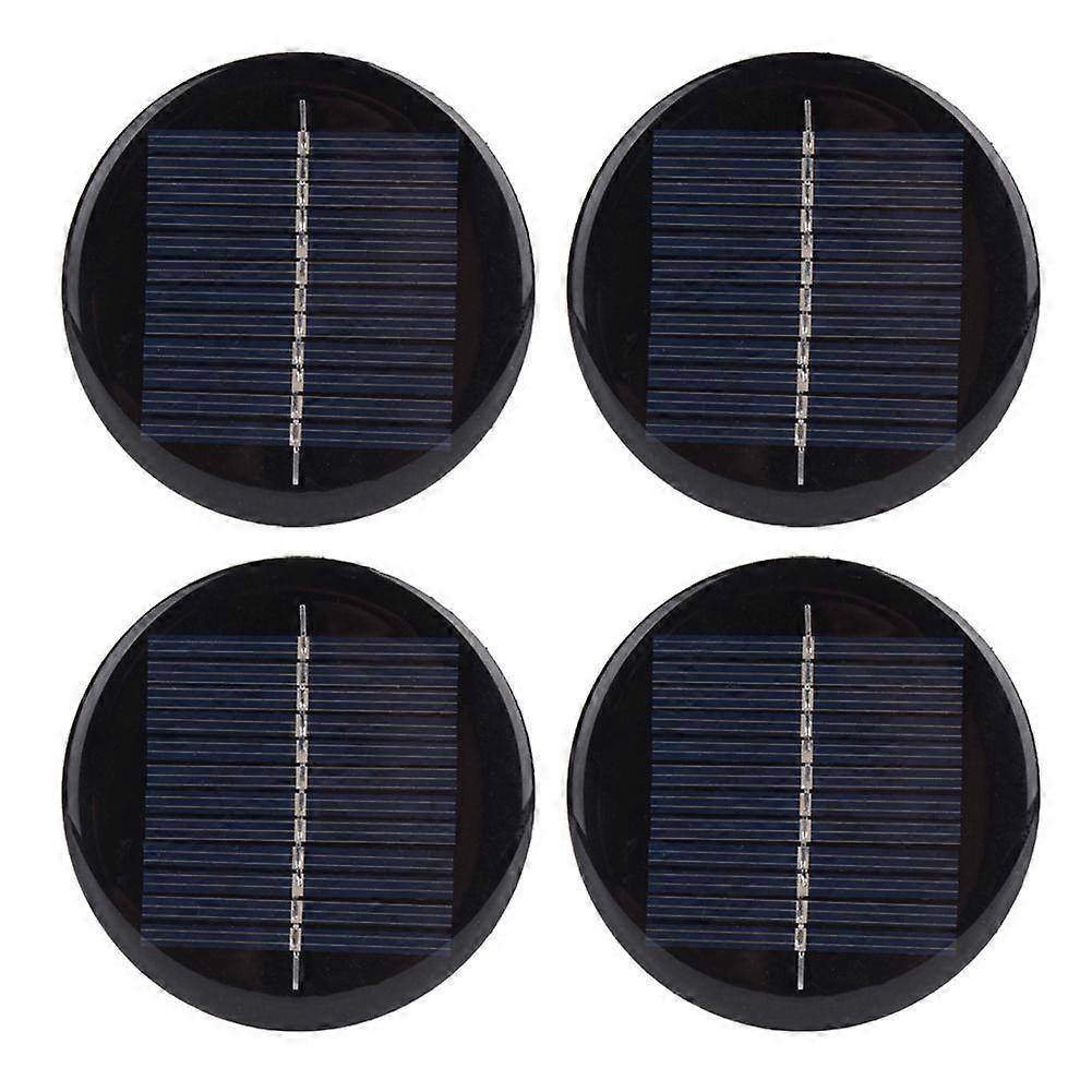 20244PCS 6V 80MM Diameter Round Portable Stable Efficient Polycrystalline Silicon Solar Cell Panel
