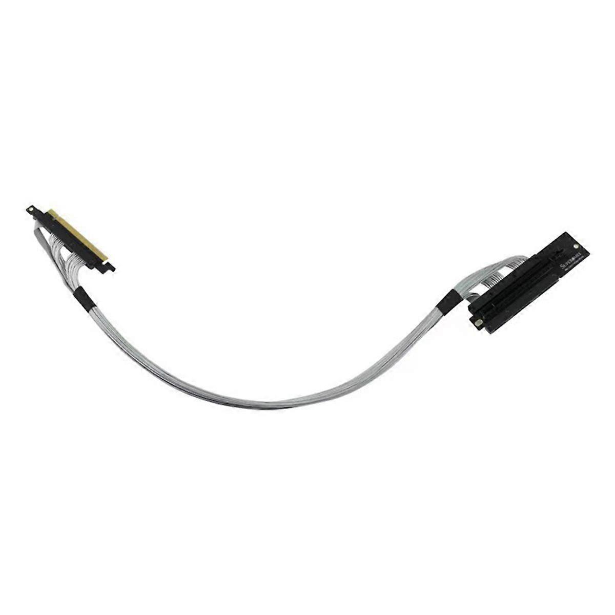 PCI-E 4.0 X16 Server Graphics Card 90-Degree Extension Cable Braided Mesh Silver-Plated Wire GPU Ad