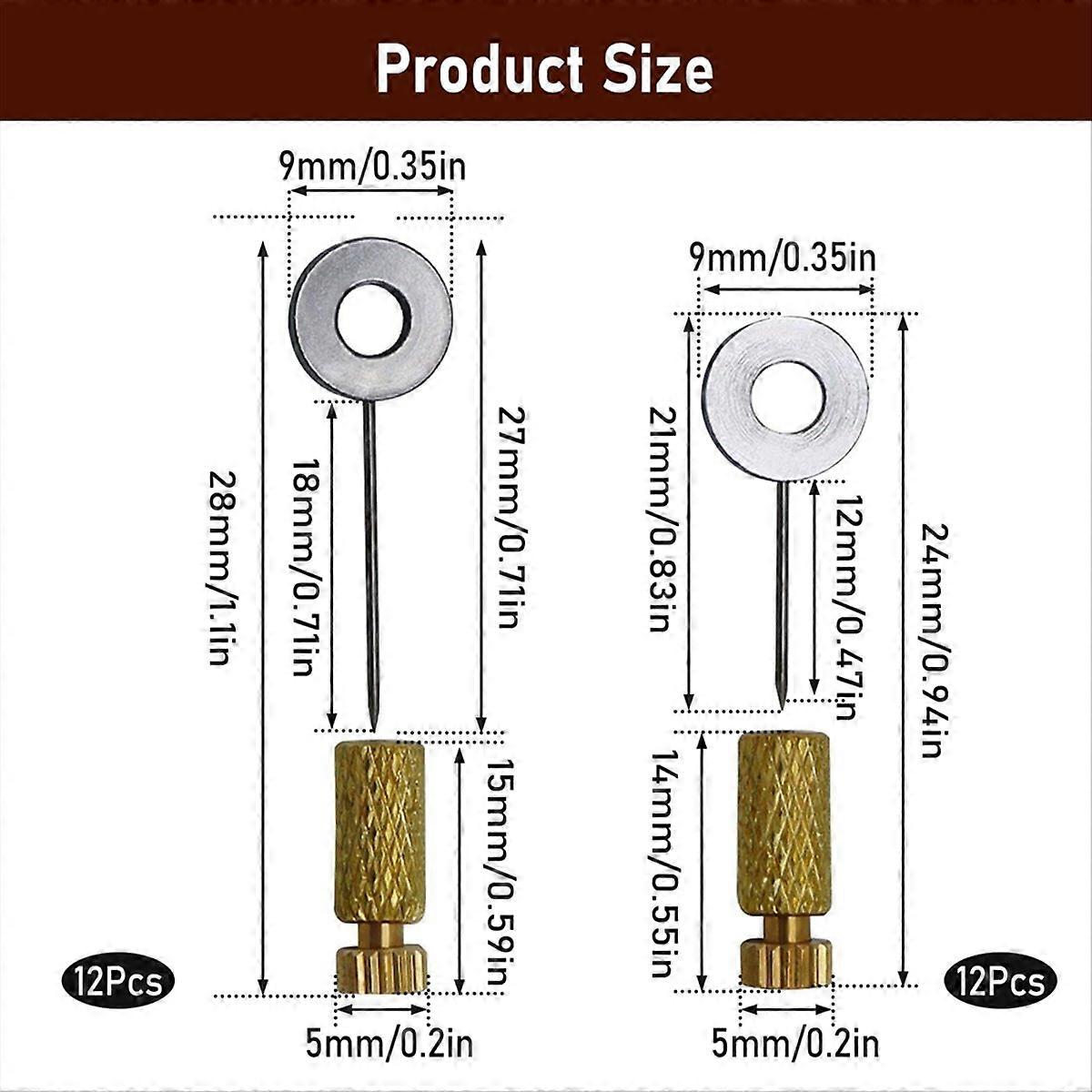 24PCS Leather Sewing Located Needles, DIY Suture Positioning Needle