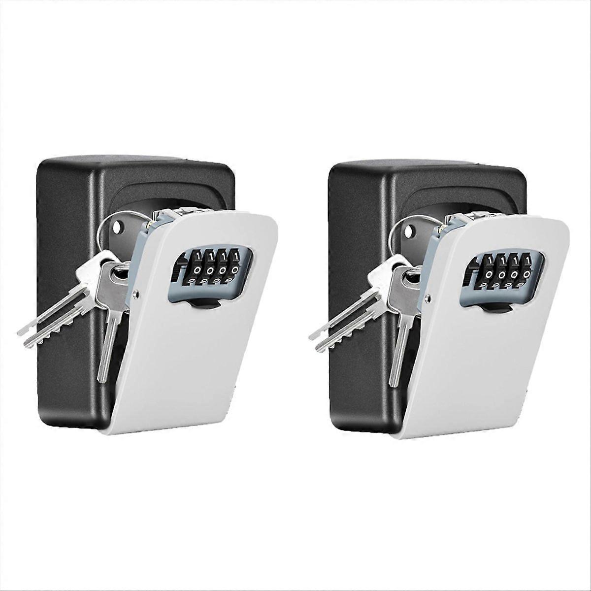 Key Lock Box Wall Mounted, 4 Digit Combination Lockbox