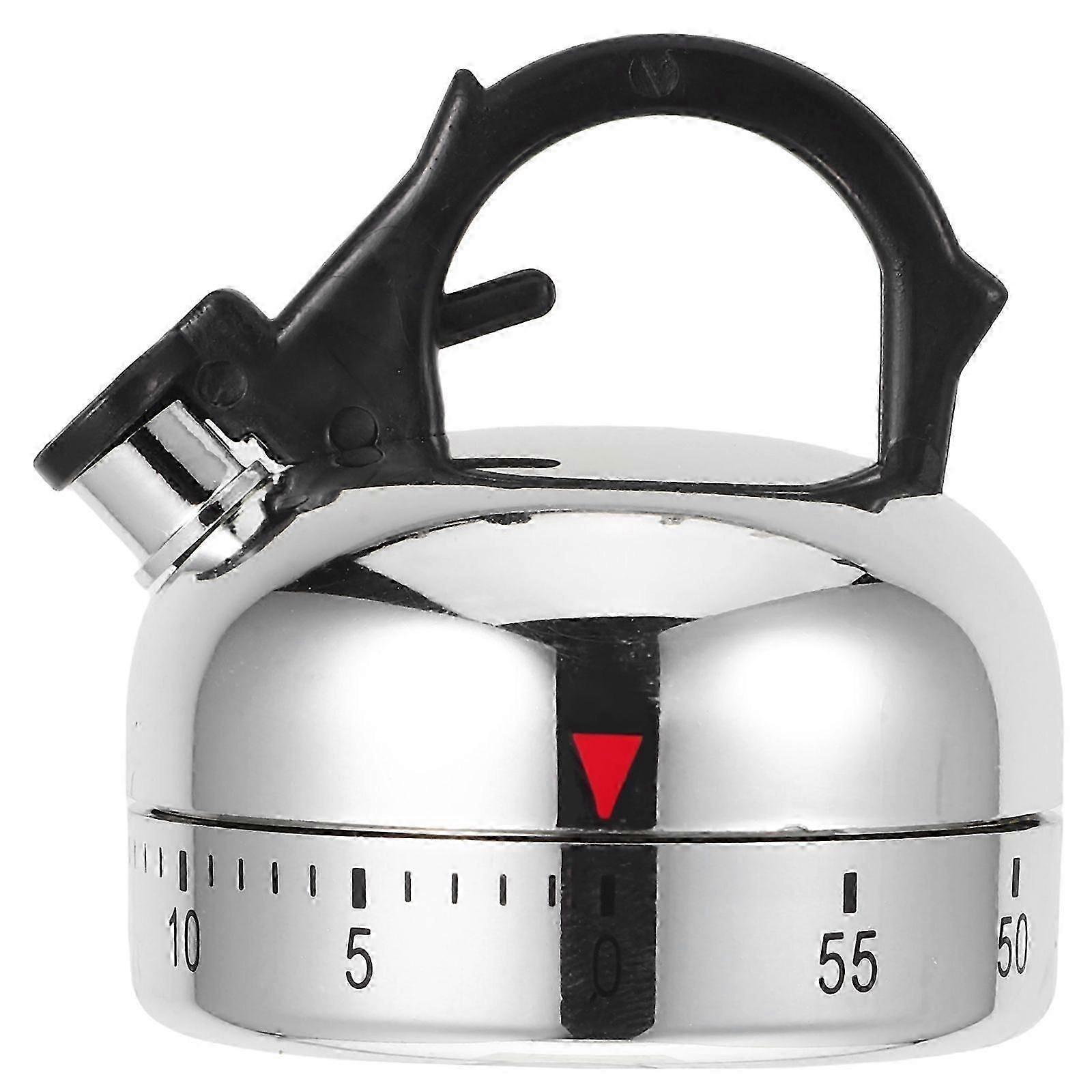 Tea Kettle Shaped Kitchen Timer Mechanical Wind Up Timer for Cooking, Baking Studying Funny 60 Minutes Manual Countdown Timer for Home, Office, Classr
