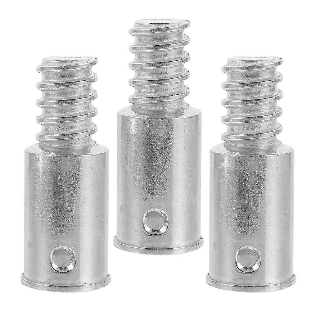 Threaded Connection Metal Threaded Tips for Broom Rod Parts for Fixing Use 3Pcs