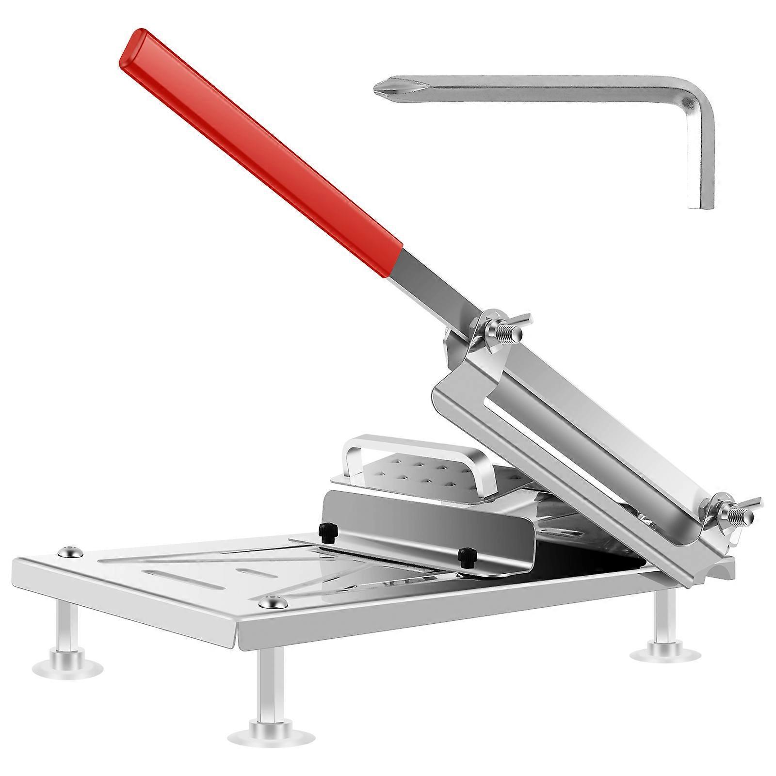 Manual Frozen Meat Slicer Stainless Steel Meat Cutter Adjustable Slicing Thickness Meat Slicer Beef Mutton Roll Food Slicer