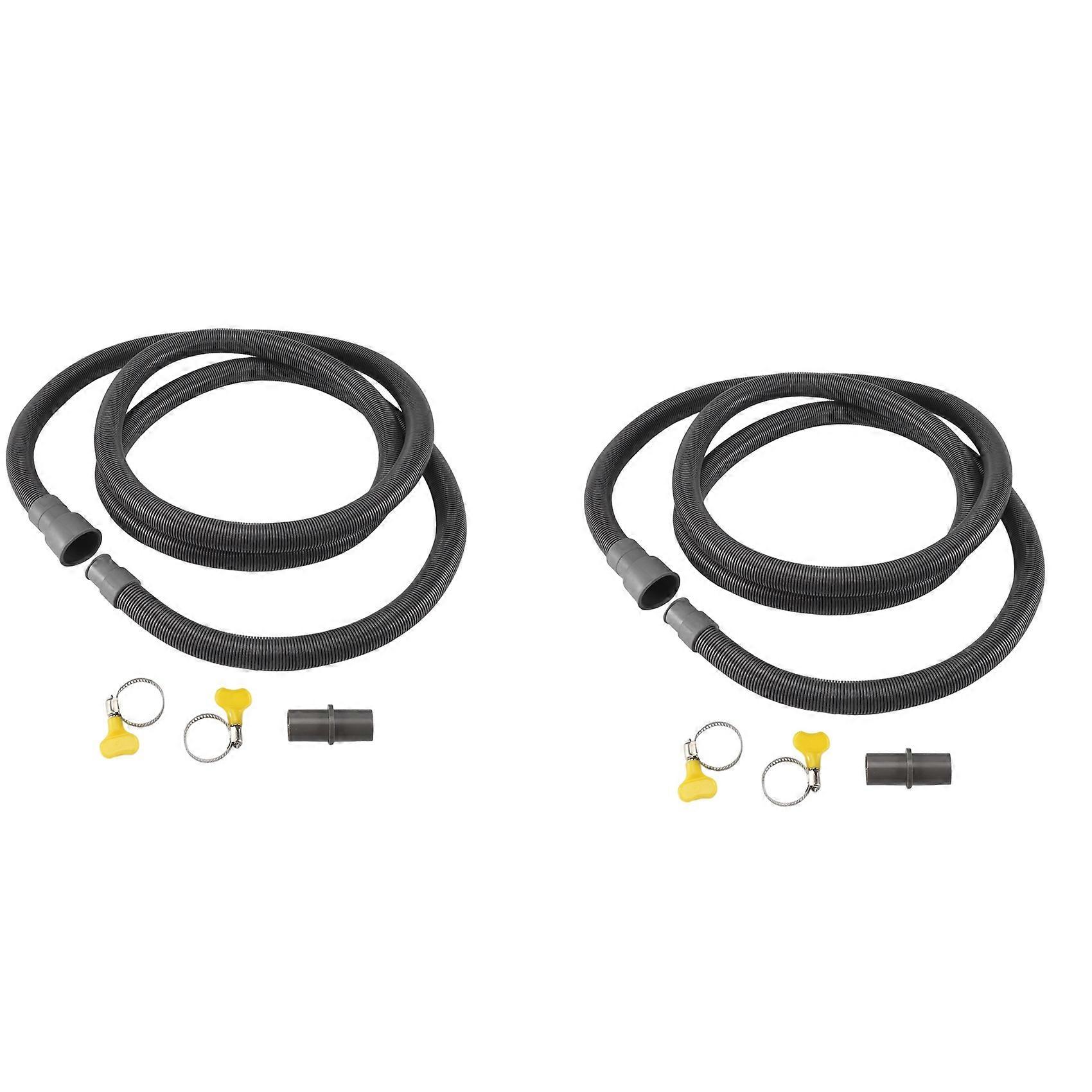 2X Automatic Drum Washing Machine Drain Pipe Drain Hose Fittings, 3 Meter