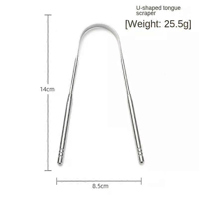 Non-slip Handle Tongue Scraper  Portable Single Layer Tongue Scraper Recomable Stainless Steel Oral Mouth Brcomh Case Tongue Clean