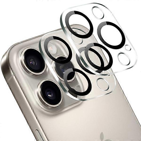 [2-Pack] compatible with iPhone 15 Pro Tempered Glass Lens Protector - Camera Protection, Anti-Scratch Resistant