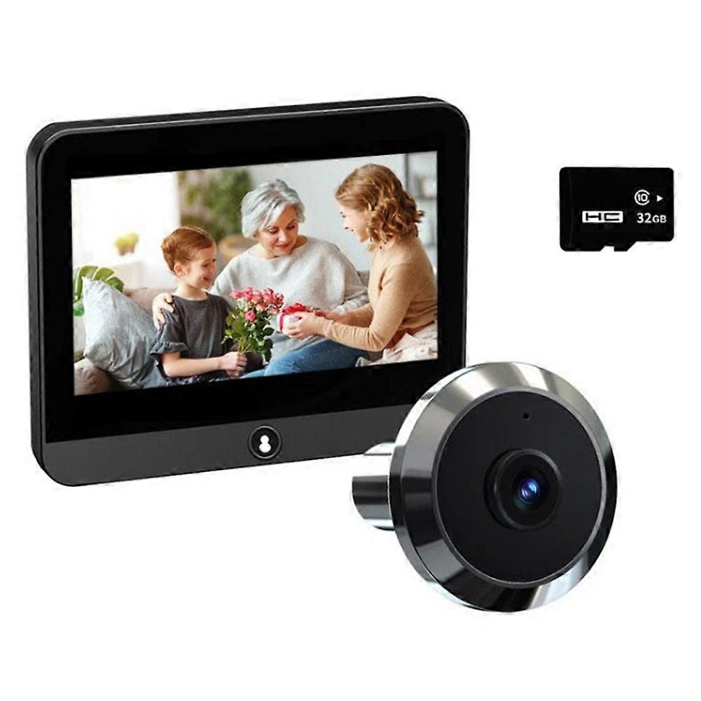 Tuya Wifi 4.3 Polegadas 2MP Campainha Digital Olho Mágico Eletrônico
