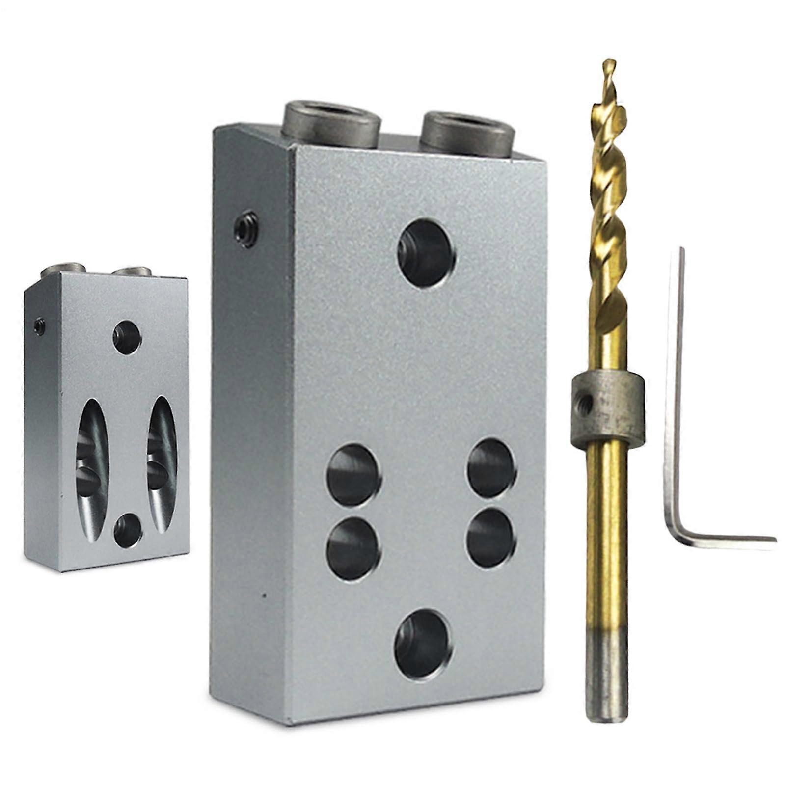 Pocket Hole Jig Woodworking Drill Guide with Secure Clamping and Consistent Drilling Accuracy