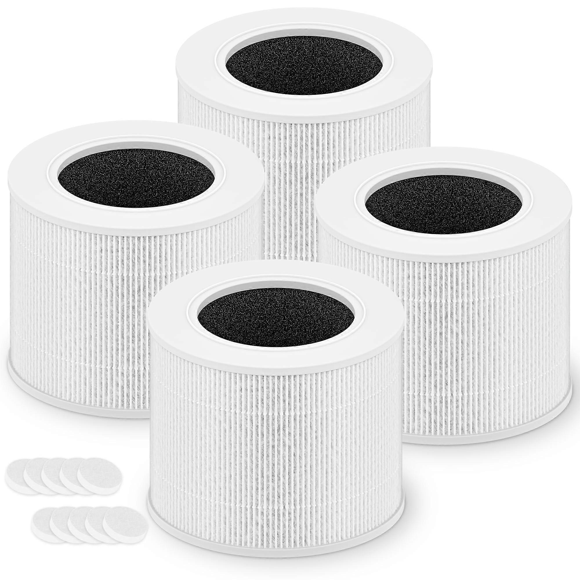 Replacement Filter H13 True HEPA with Activated Carbon for LEVOIT Core Mini and MiniP, 4 Pack