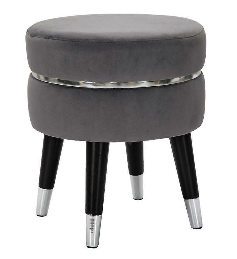 BAR STOOL PARIS GRIGIO/SILVER CM Ø 35X40,5